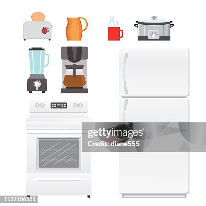Kithen Object Set Of Kitchen Objects And Appliances High-Res Vector Graphic - Getty ...