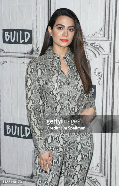 Actress Emeraude Tobia attends the Build Series to discuss "Shadowhunters" at Build Studio on February 25, 2019 in New York City.