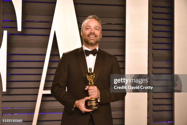 Evan Hayes attends the 2019 Vanity Fair Oscar Party at Wallis Annenberg Center for the Performing Arts on February 24, 2019 in Beverly Hills,...