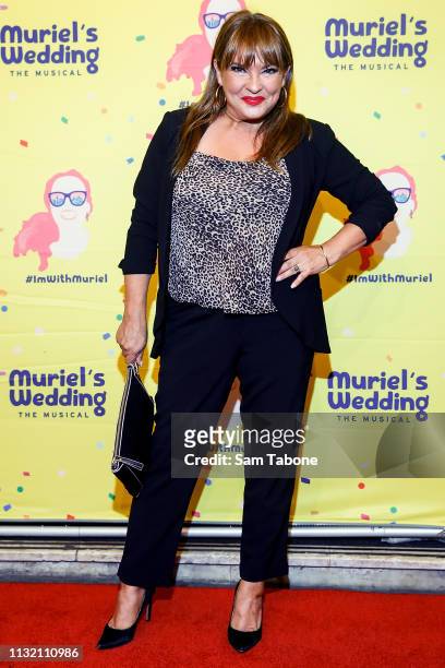 Rebekah Elmaloglou attends Muriel's Wedding The Musical at Her Majesty's Theatre on March 23, 2019 in Melbourne, Australia.
