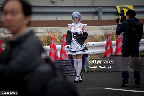 Cosplayer pose for photographer during Anime Japan 2019 on March 23, 2019 in Tokyo, Japan. Anime Japan 2019 brings together all aspects of the anime...