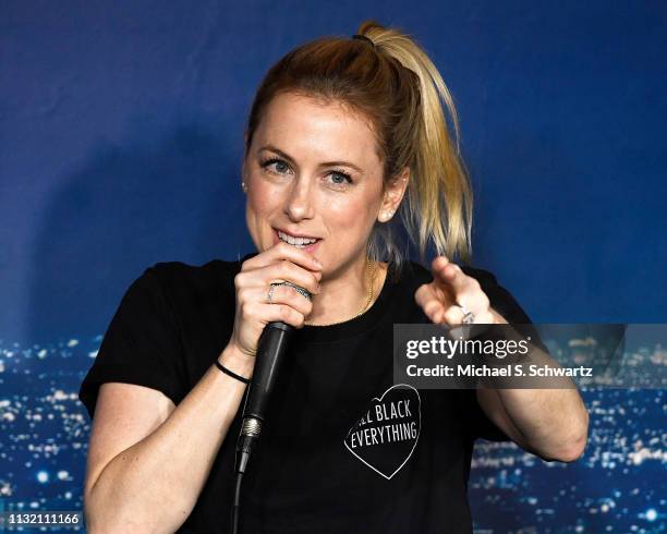 Comedian Iliza Shlesinger performs during her appearance at The Ice House Comedy Club on March 22, 2019 in Pasadena, California.