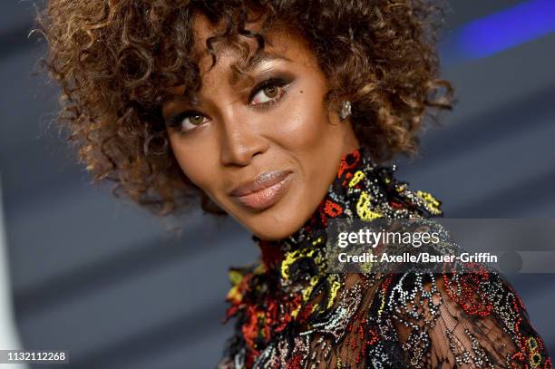 Naomi Campbell attends the 2019 Vanity Fair Oscar Party Hosted By Radhika Jones at Wallis Annenberg Center for the Performing Arts on February 24,...