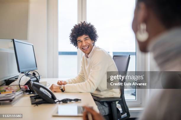 One Working Professional Professionals Working Together In New Office High-Res Stock Photo ...