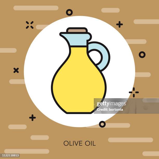 moroccan olive oil icon - moroccan food stock illustrations