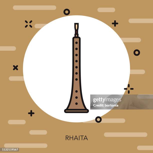 moroccan rhaita icon - african flutes stock illustrations