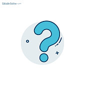 Question mark, Quiz Question icon, Assessment template, Problem, Confusion, Editable stroke