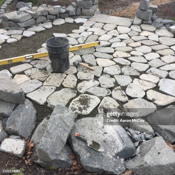 stone patio - hårda material landskapsarkitektur bildbanksfoton och bilder