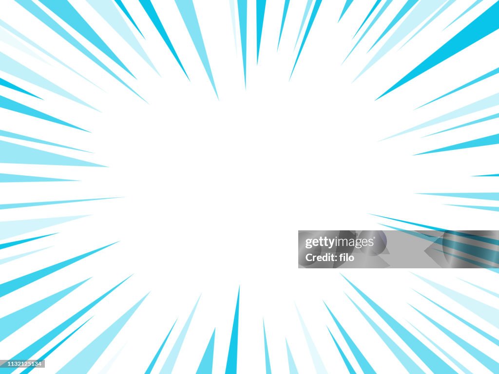 Blue Dash Lines Explosion