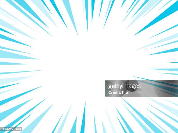 blue dash lines explosion - concentration stock illustrations