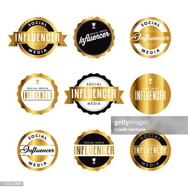 social media influencer labels - influencer award stock-grafiken, -clipart, -cartoons und -symbole