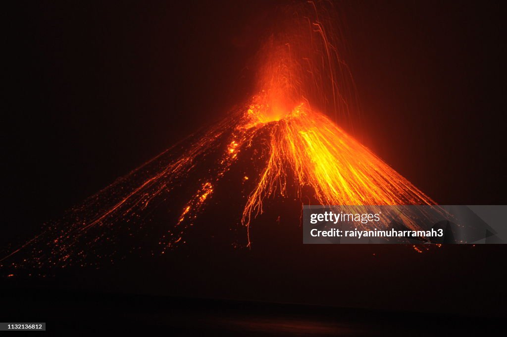 Krakatoa erupting, Lampung, Indonesia