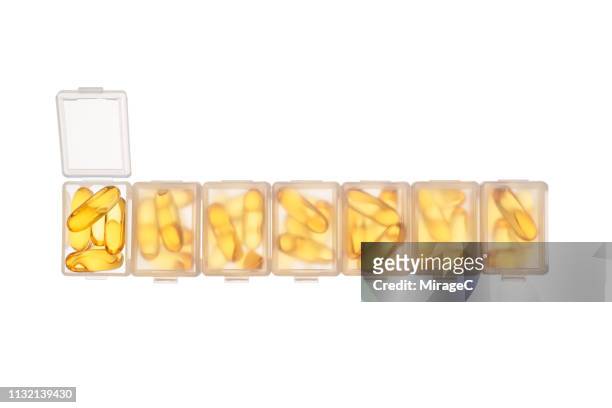 soft capsules overdose nutritional supplement - group c imagens e fotografias de stock
