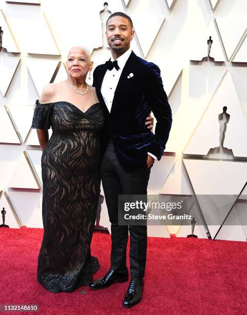 Donna Jordan and Michael B. Jordan arrives at the 91st Annual Academy Awards at Hollywood and Highland on February 24, 2019 in Hollywood, California.