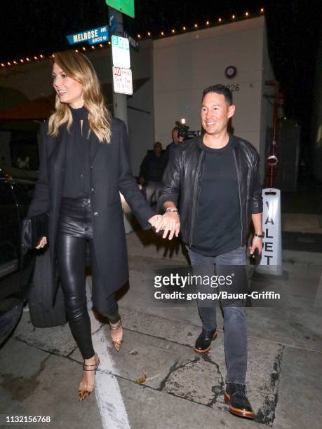 Stacy Keibler and Jared Pobre are seen on March 22, 2019 in Los Angeles, California.