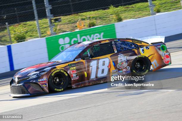 Kyle Busch, Joe Gibbs Racing, Toyota Camry M&M's Chocolate Bar during practice for the STP 500 Monster Energy NASCAR Cup Series race on March 23,...