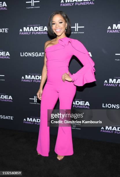 Smith attends a screening for Tyler Perry's "A Madea Family Funeral at SVA Theater on February 25, 2019 in New York City.
