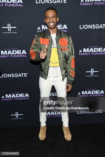 Eric West attends a screening for Tyler Perry's "A Madea Family Funeral at SVA Theater on February 25, 2019 in New York City.
