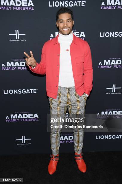 Rome Flynn attends a screening for Tyler Perry's "A Madea Family Funeral at SVA Theater on February 25, 2019 in New York City.