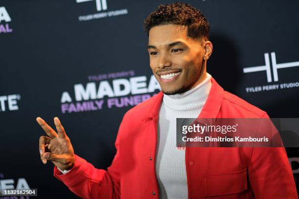 Rome Flynn attends a screening for Tyler Perry's "A Madea Family Funeral at SVA Theater on February 25, 2019 in New York City.