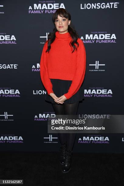 Britne Oldford attends a screening for Tyler Perry's "A Madea Family Funeral at SVA Theater on February 25, 2019 in New York City.