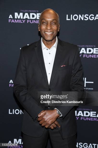 Derek Morgan attends a screening for Tyler Perry's "A Madea Family Funeral at SVA Theater on February 25, 2019 in New York City.