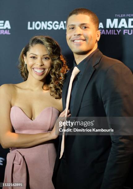 Ciera Payton and guest attend a screening for Tyler Perry's "A Madea Family Funeral at SVA Theater on February 25, 2019 in New York City.