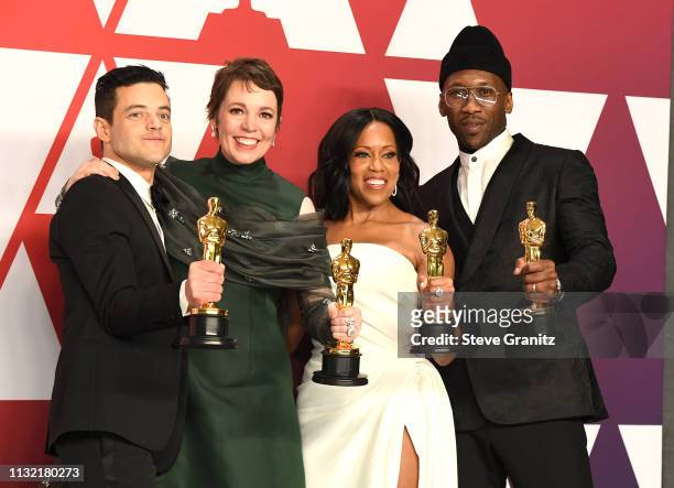 Rami Malek winner Best Actor in a Leading Role award for 'Bohemian Rhapsody', Olivia Colman winner Best Actress award for the film 'The Favourite,'...