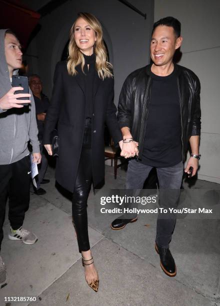 Stacy Keibler and Jared Pobre are seen on March 22, 2019 in Los Angeles.