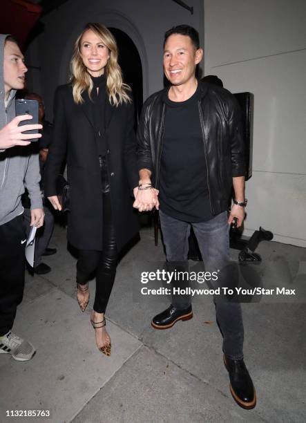 Stacy Keibler and Jared Pobre are seen on March 22, 2019 in Los Angeles.