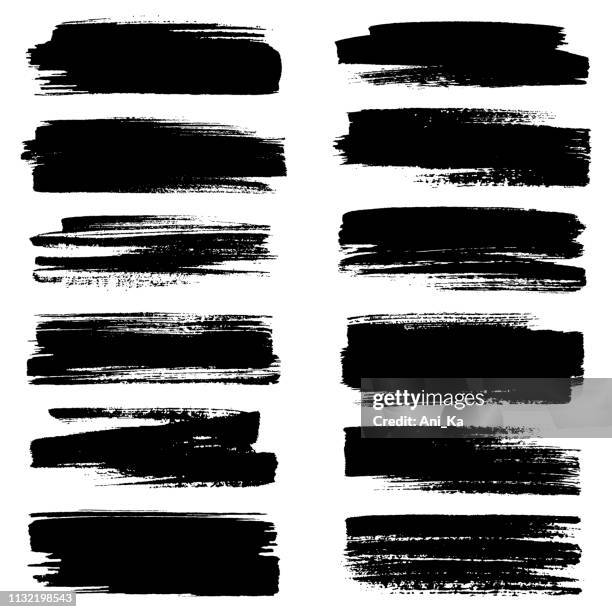 illustrations, cliparts, dessins animés et icônes de jeu de traits - coup de pinceau