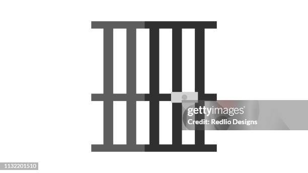 jail cells in prison illustration - prisoner vector stock illustrations