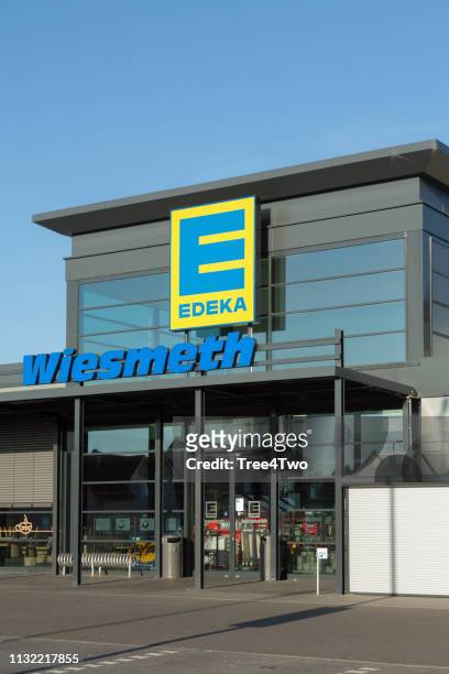 store of the german supermarket corporation edeka - edeka stock pictures, royalty-free photos & images
