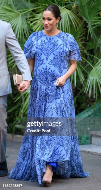 Meghan, Duchess of Sussex visits King Mohammed VI of Morocco, during an audience at his residence on February 25, 2019 in Rabat, Morocco.