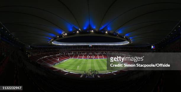Panoramic general view prior to the international friendly match between Argentina and Venezuela at Estadio Wanda Metropolitano on March 22, 2019 in...