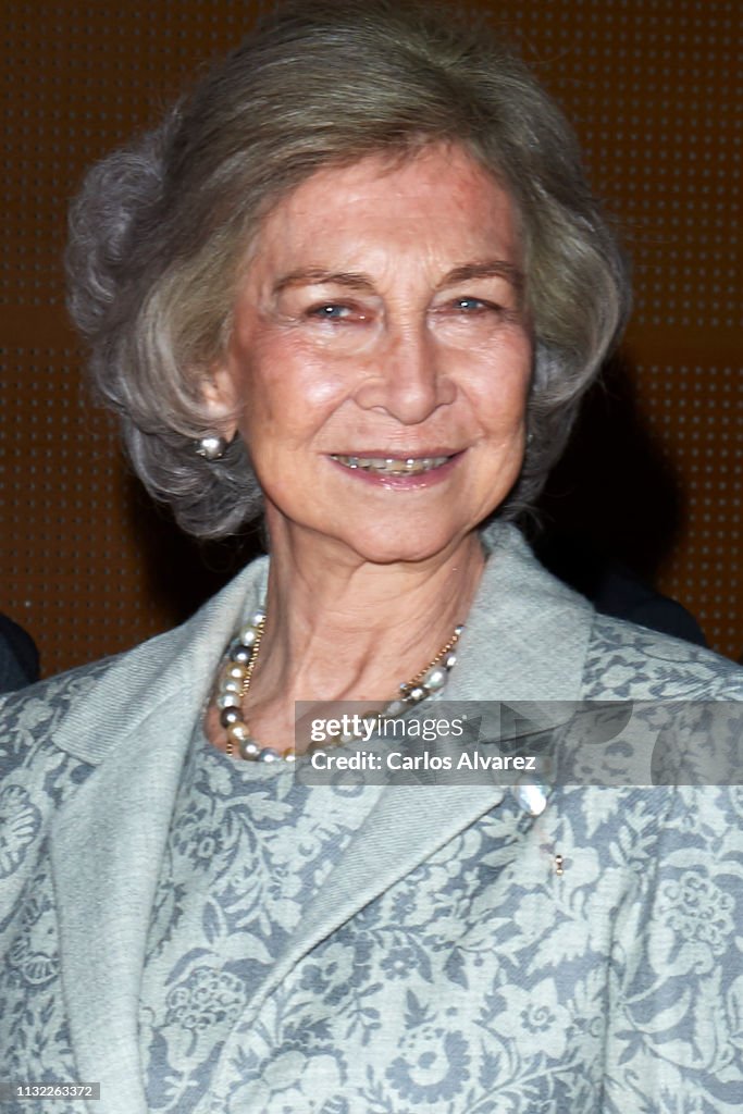 Queen Sofia Delivers Reina Sofia Foundation Scholaships To Investigate Alzheimer