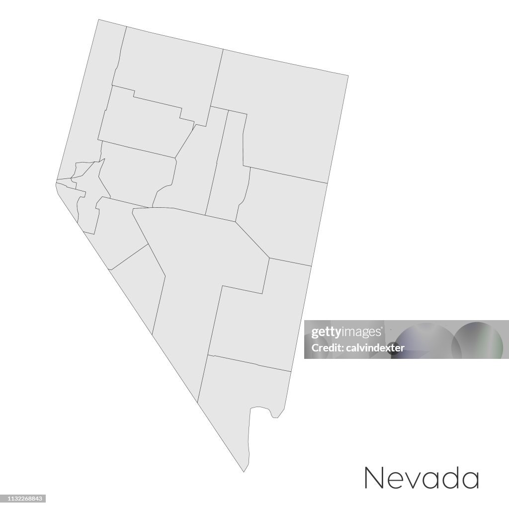 Nevada state counties map