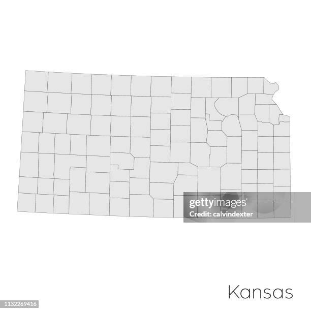 Basic Kansas Map 20 Kansas Map With Counties Stock Photos, High-Res Pictures, and Images ...