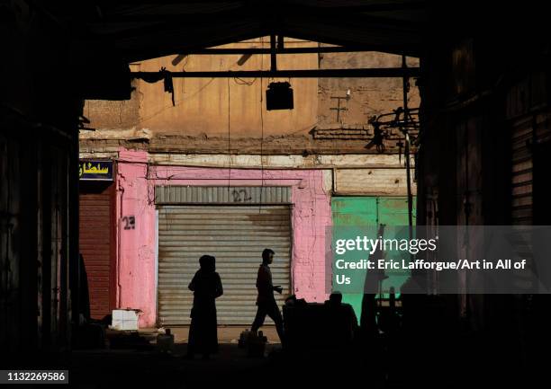 People silhouettes in the market, Khartoum State, Omdurman, Sudan on January 4, 2019 in Omdurman, Sudan.