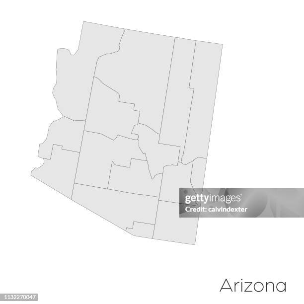 Clean Arizona Map 24 Map Of Arizona With Counties Stock Photos, High-Res Pictures, and ...