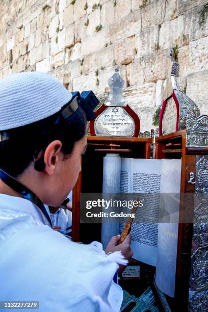 Bar mitsvah at the western wall, Jerusalem, israel.