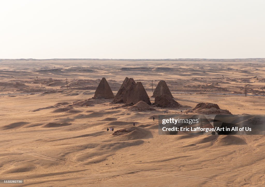 The meroitic pyramids of jebel Barkal, Northern State, Karima, Sudan...
