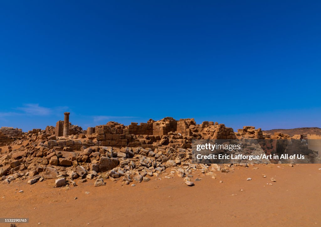 Central terrace in the great enclosure in Musawwarat es-sufra meroitic temple complex, Nubia, Musawwarat es-Sufra, Sudan...