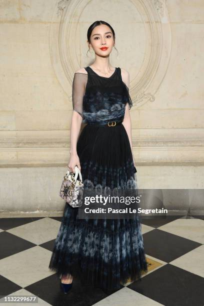 Angelababy attends the Christian Dior show as part of the Paris Fashion Week Womenswear Fall/Winter 2019/2020 on February 26, 2019 in Paris, France.