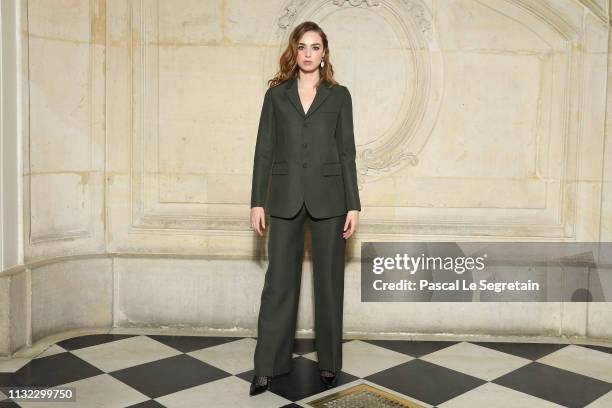 Freya Mavor attends the Christian Dior show as part of the Paris Fashion Week Womenswear Fall/Winter 2019/2020 on February 26, 2019 in Paris, France.