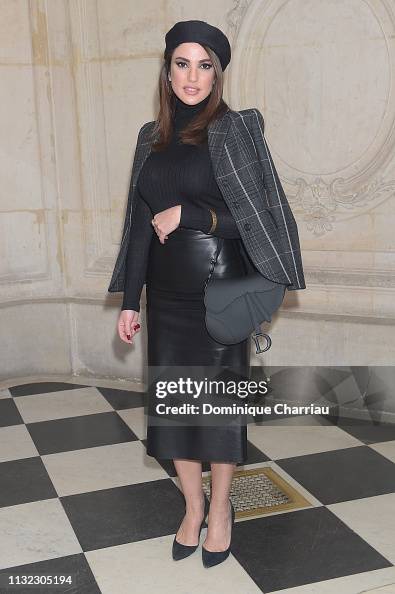Dorra Zarrouk attends the Christian Dior show as part of the Paris
