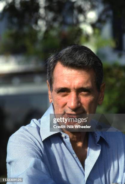 Film actor Rock Hudson poolside in the garden of his home in Beverly Hills before his death from AIDS in 1985
