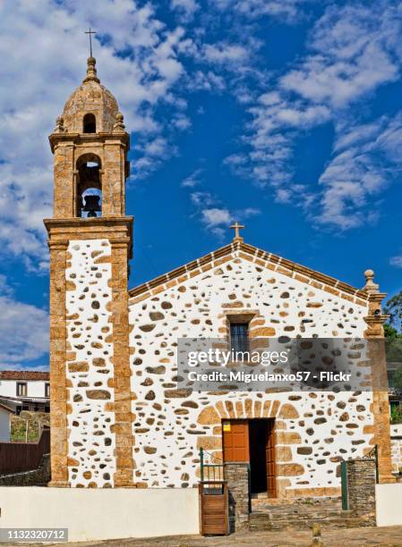 san andres de teixido sanctuary, north of galicia (spain) - fachada arquitectónica stock-fotos und bilder