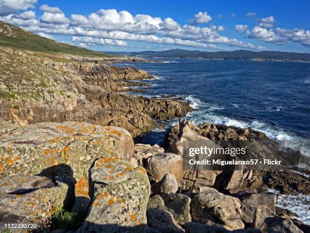 estuary of corme and laxe, coast of death, galicia (spain) - paisaje escénico stock-fotos und bilder