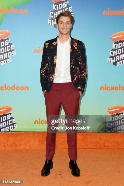 Jace Norman attends Nickelodeon's 2019 Kids' Choice Awards at Galen Center on March 23, 2019 in Los Angeles, California.